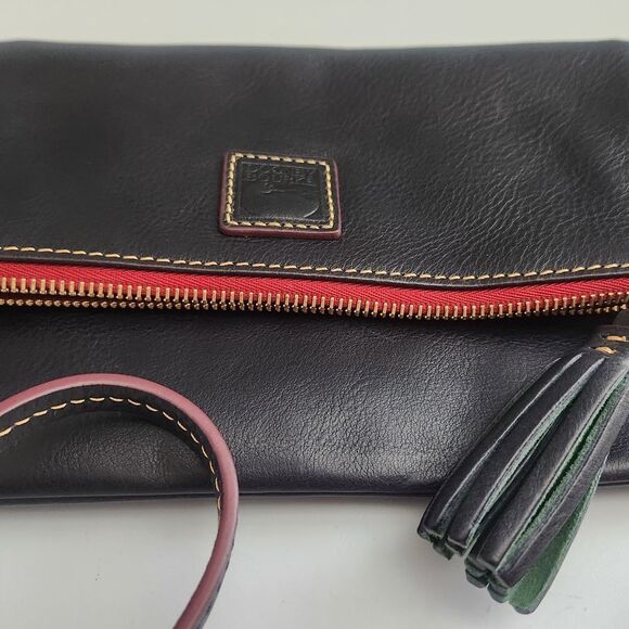 Dooney And Bourke Florentine Foldover  Crossbody Clutch Navy - Picture 2 of 9